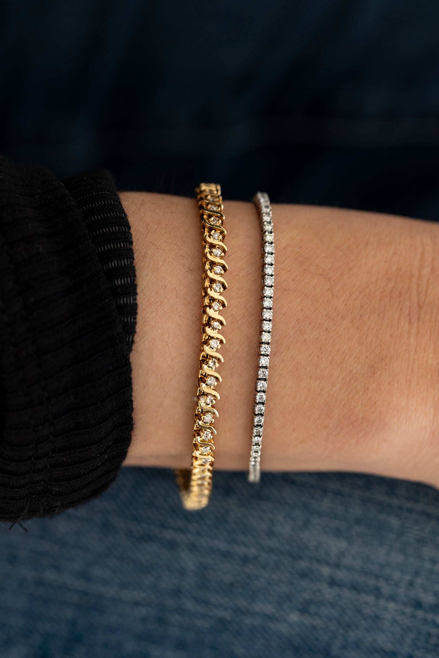 S Link Tennis Bracelets 1.5carat