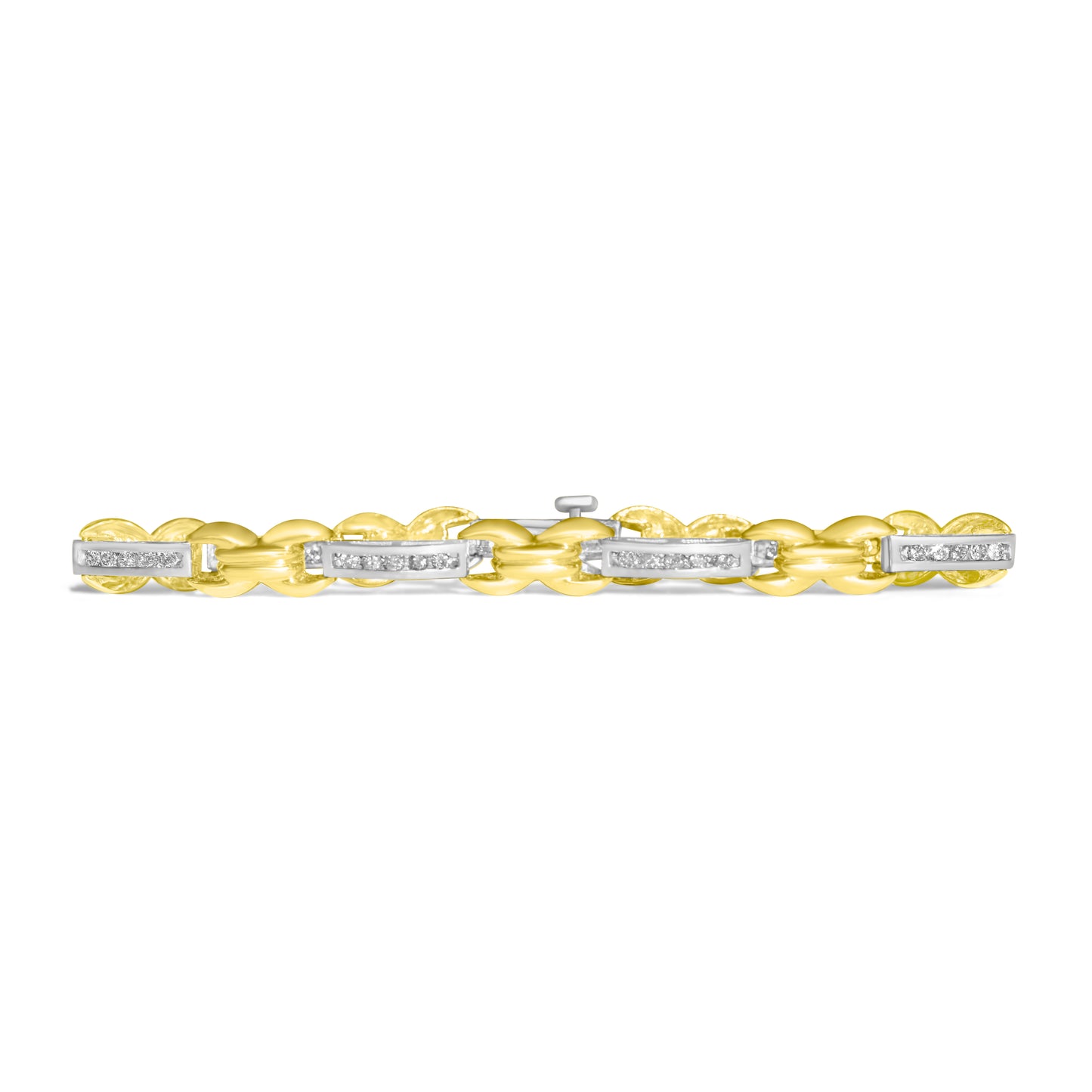 Two-Tone Diamond Link Bracelet