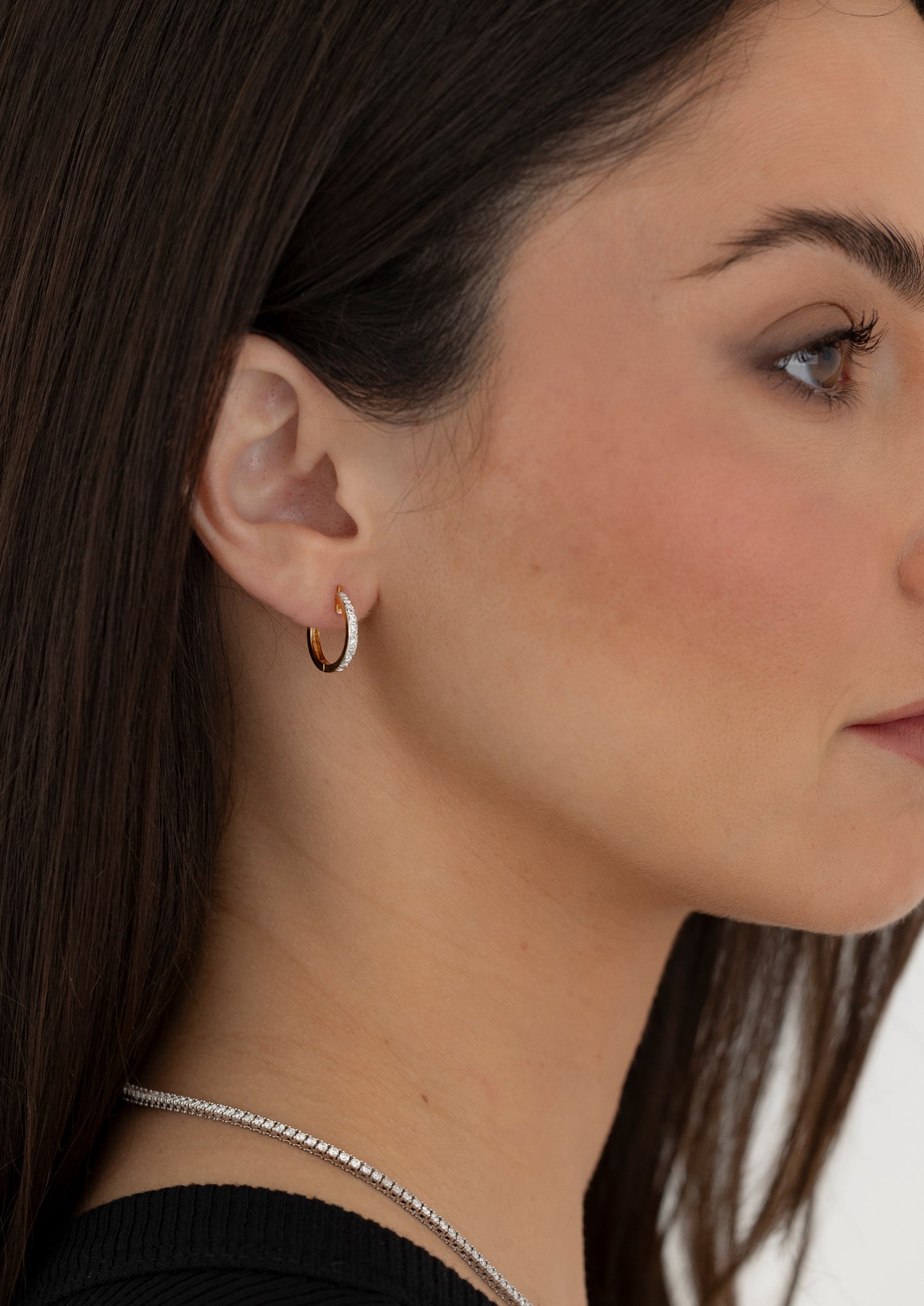 Diamond Hoop Earrings