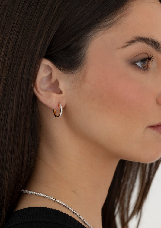 Diamond Hoop Earrings