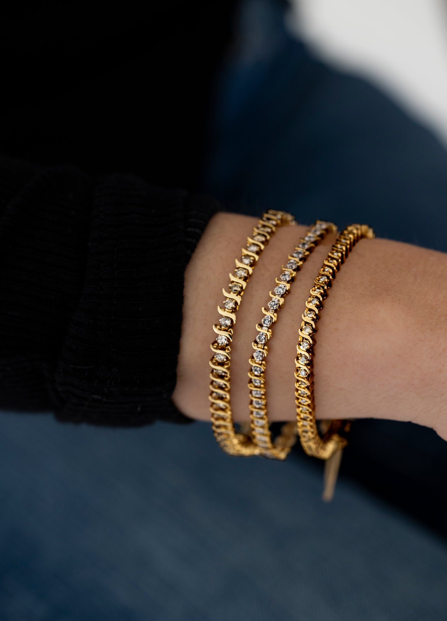 S Link Tennis Bracelet 3/4ctw